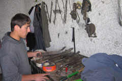 Solomon Shanshiashvili at work place (Telavi Region)